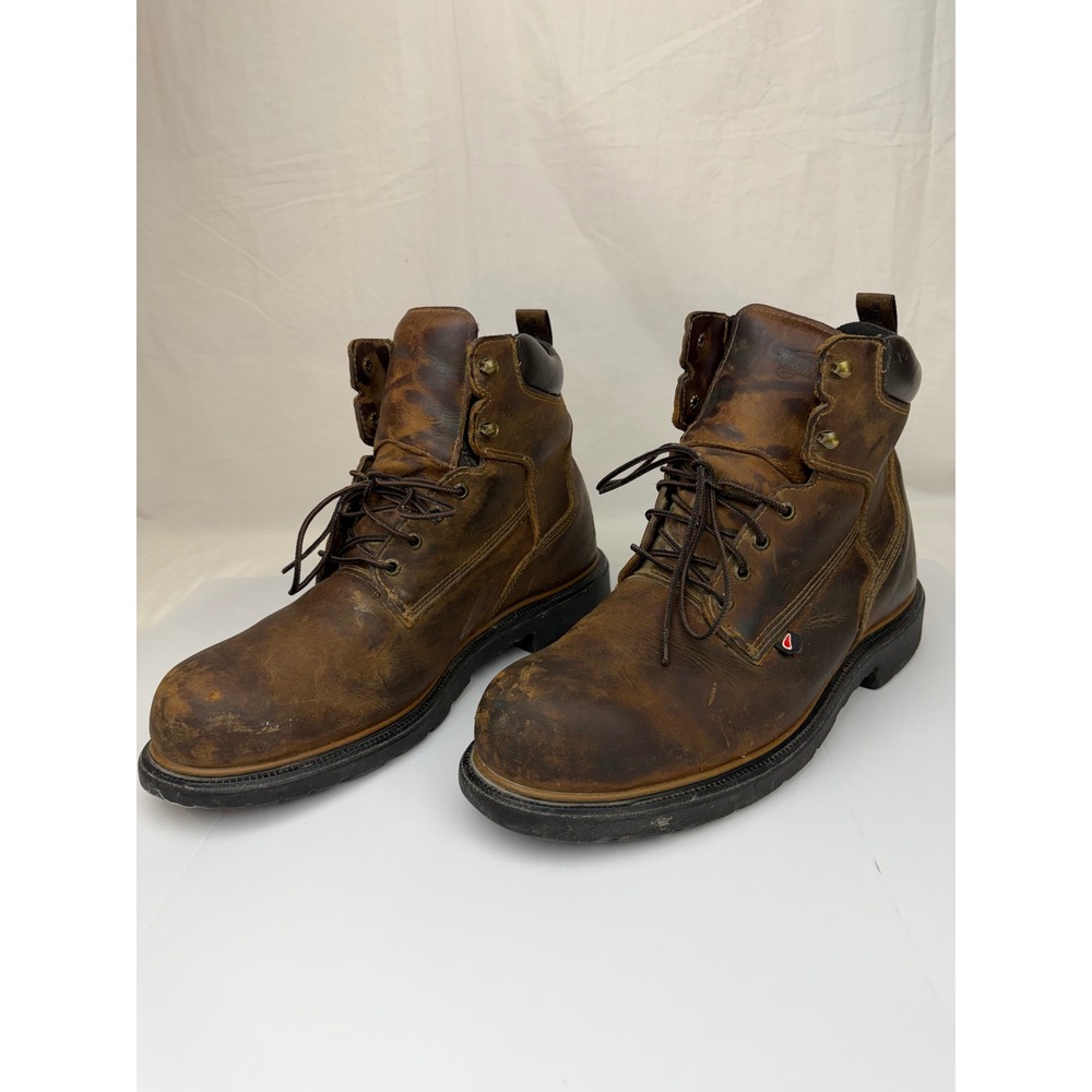 Men's Red Wing 912 DynaForce Work Boots 12 D Brown Leather Soft Toe EH USA